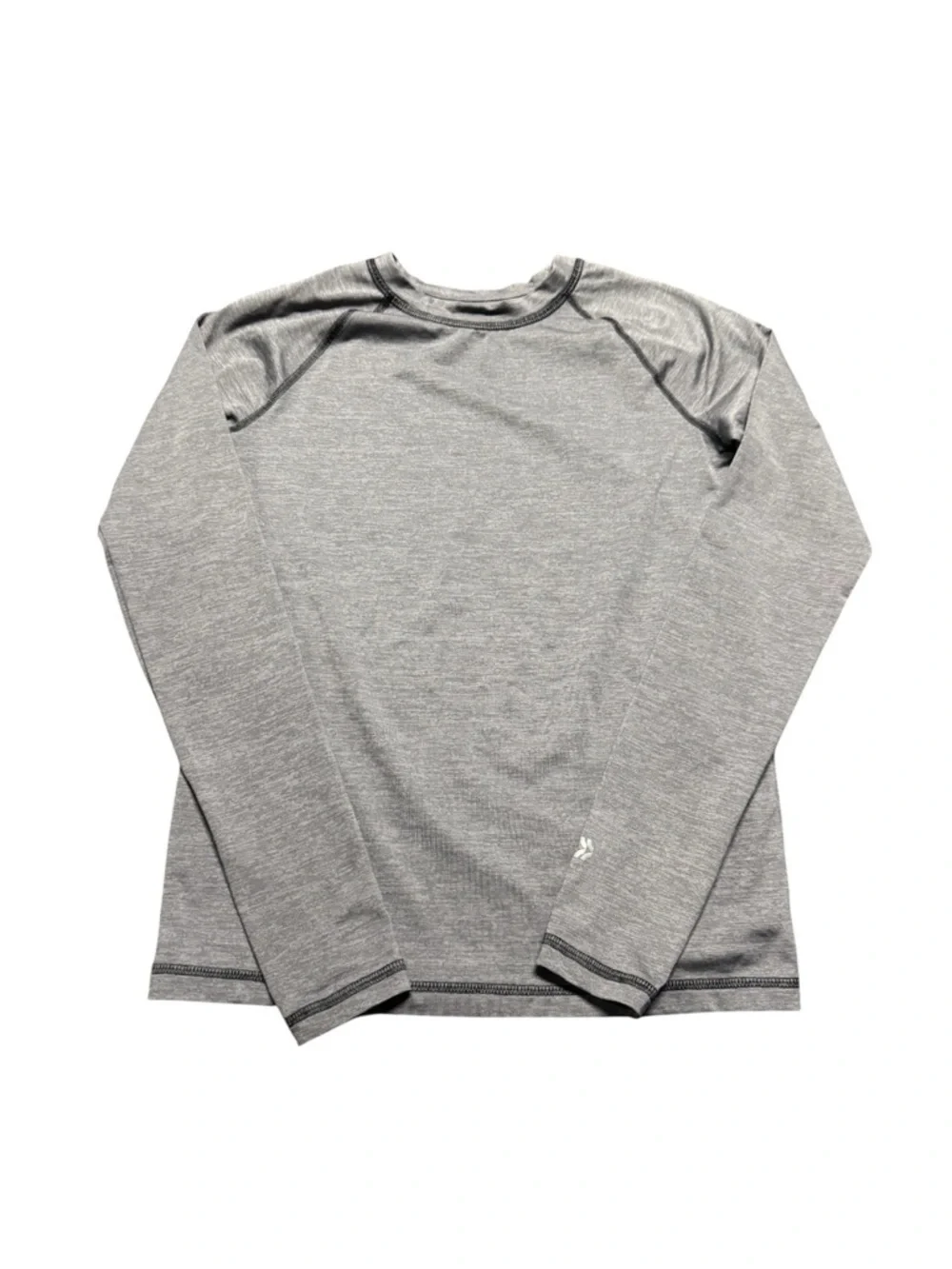 All In Motion Gray Long Sleeve Athletic Top L 12/14 Active Stretch